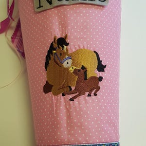 School cone sugar cone school enrollment horse and foil with name