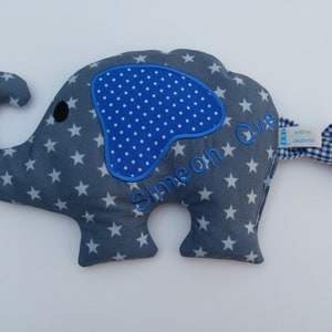 Almohadilla térmica de espelta, almohada de elefante con nombre, almohada de grano para microondas
