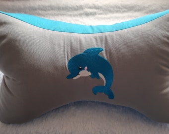 Reading bone dolphin with name Reading pillow Book pillow Neck pillow Tray pillow