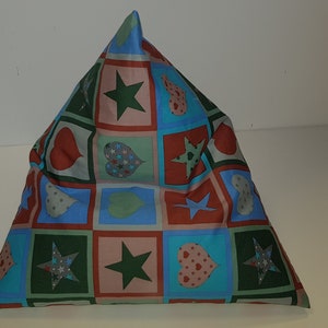 Pyramid Pillow Tablet Pillow Book Cushion Reading Pad Patchwork for Tablet/Book