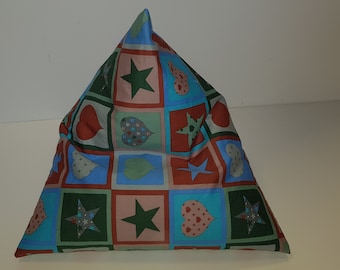 Pyramid Pillow Tablet Pillow Book Cushion Reading Pad Patchwork for Tablet/Book