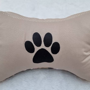 Reading Bone Reading Pillow Book Pillow Neck Pillow Tablet Pillow with Name and Dog Paw