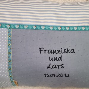 Kissen Hochzeit Hochzeitstag Name Namenskissen Kuschelkissen Bild 5