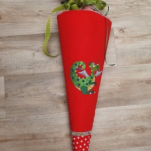 School cone sugar cone school enrollment dragon with pillow insert