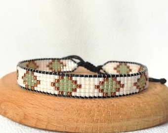 Handmade Bracelet – Adjustable Miyuki Beaded Jewelry, Boho Minimalist Gift for Her | Snake Collection