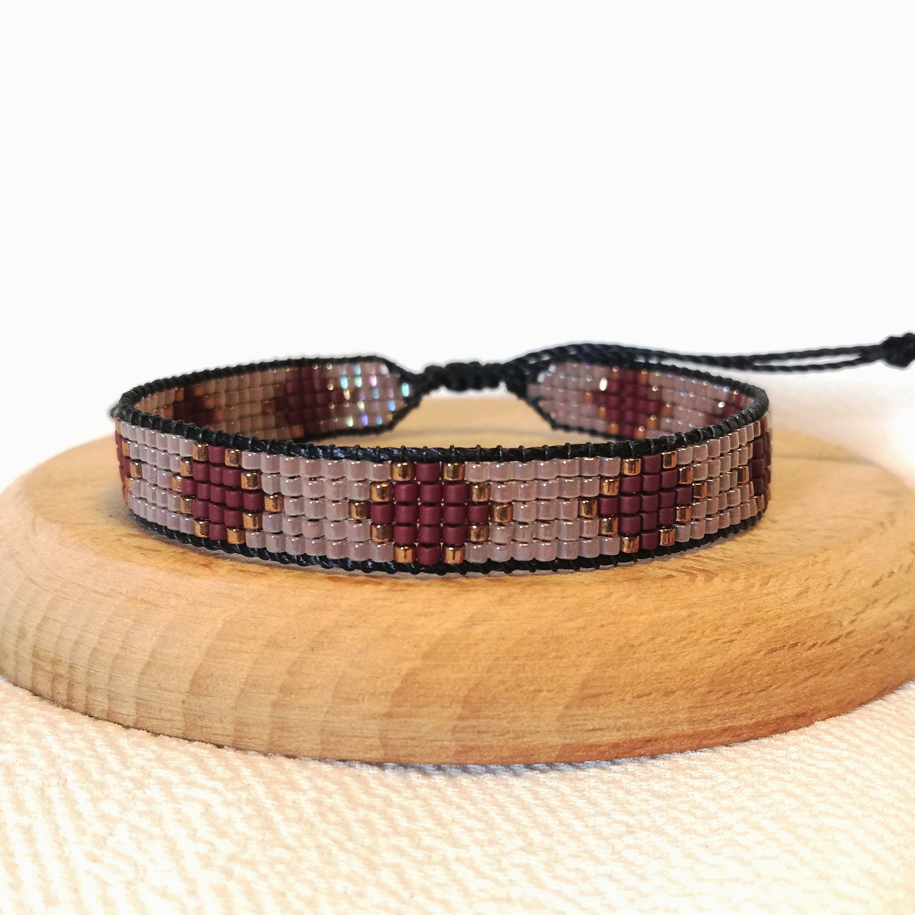 Flat Snake bracelet loom bead woven bracelet for women with Etsy