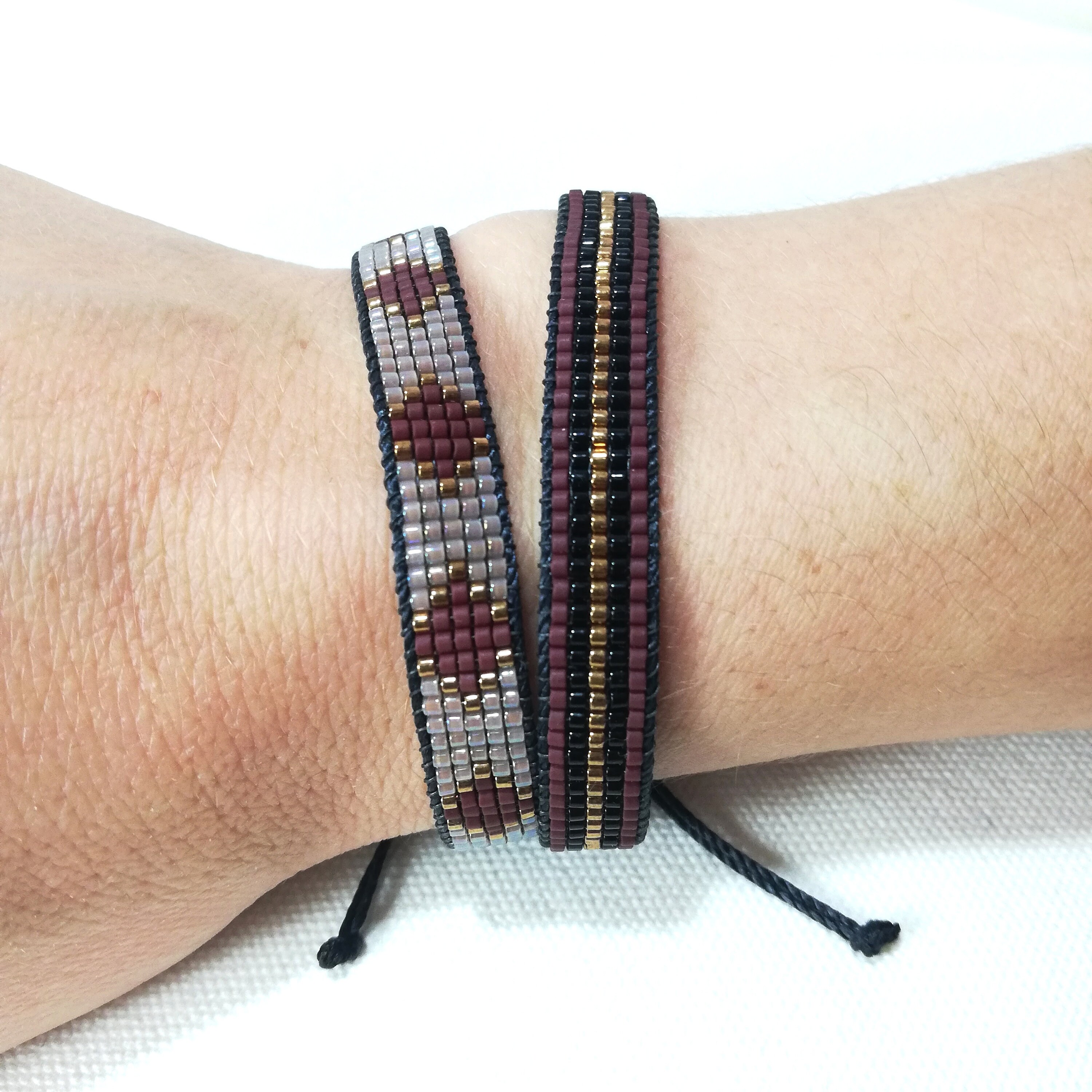 Flat Snake bracelet loom bead woven bracelet for women with Etsy