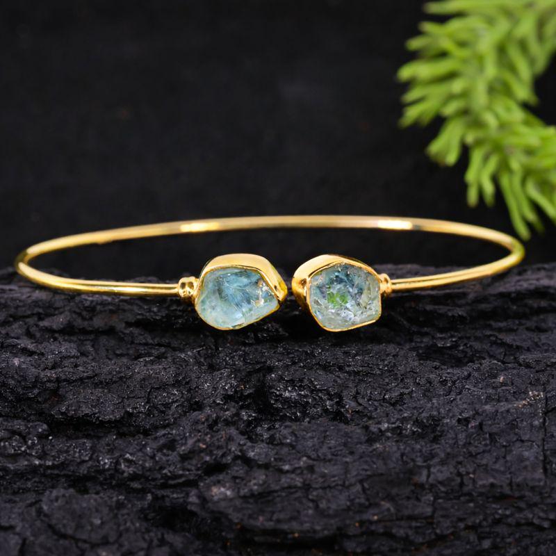 アクアマリンのバングル - Etsy 日本