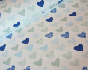 Grungie Hearts blue Bio Jersey  - Staghorn