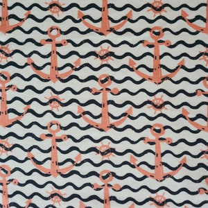 Jersey Sailor Scene Anker Navy / apricot Bild 3