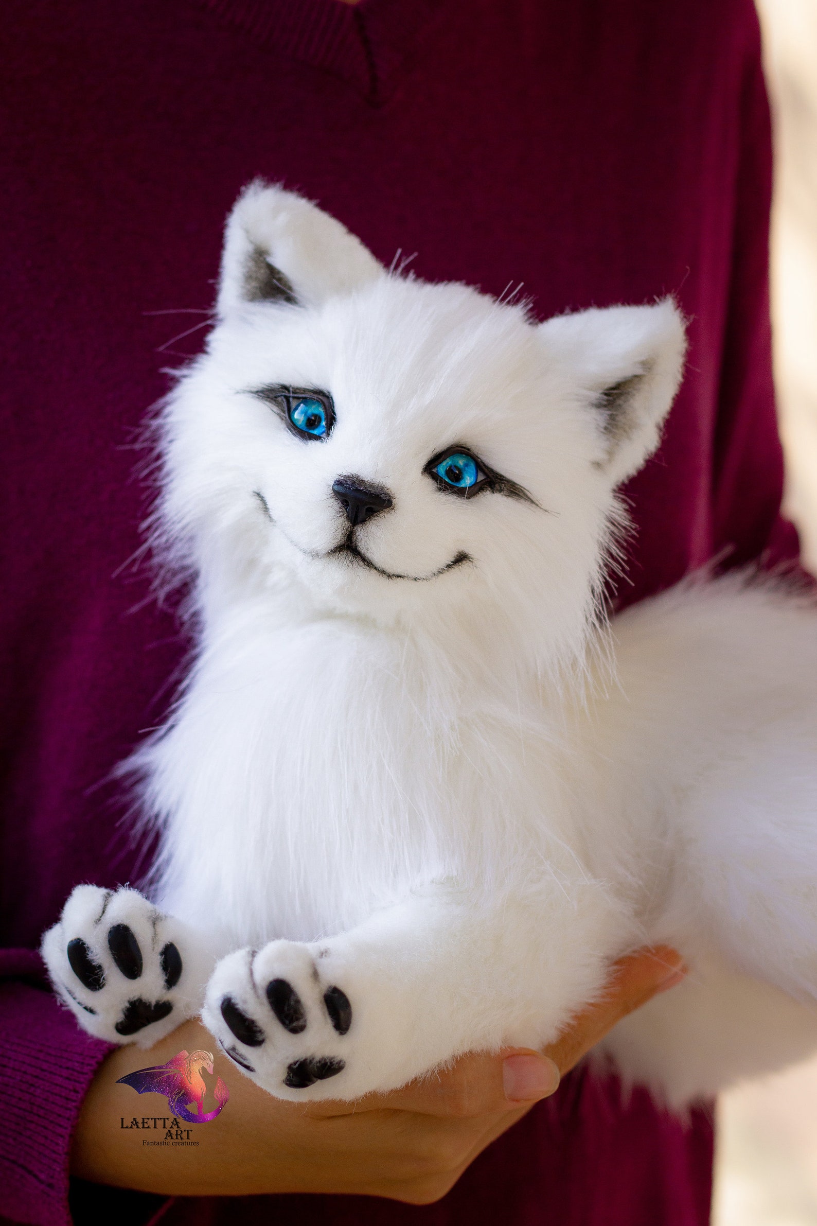 Poseable wolf Art doll animal Plush animal doll Snow White Etsy