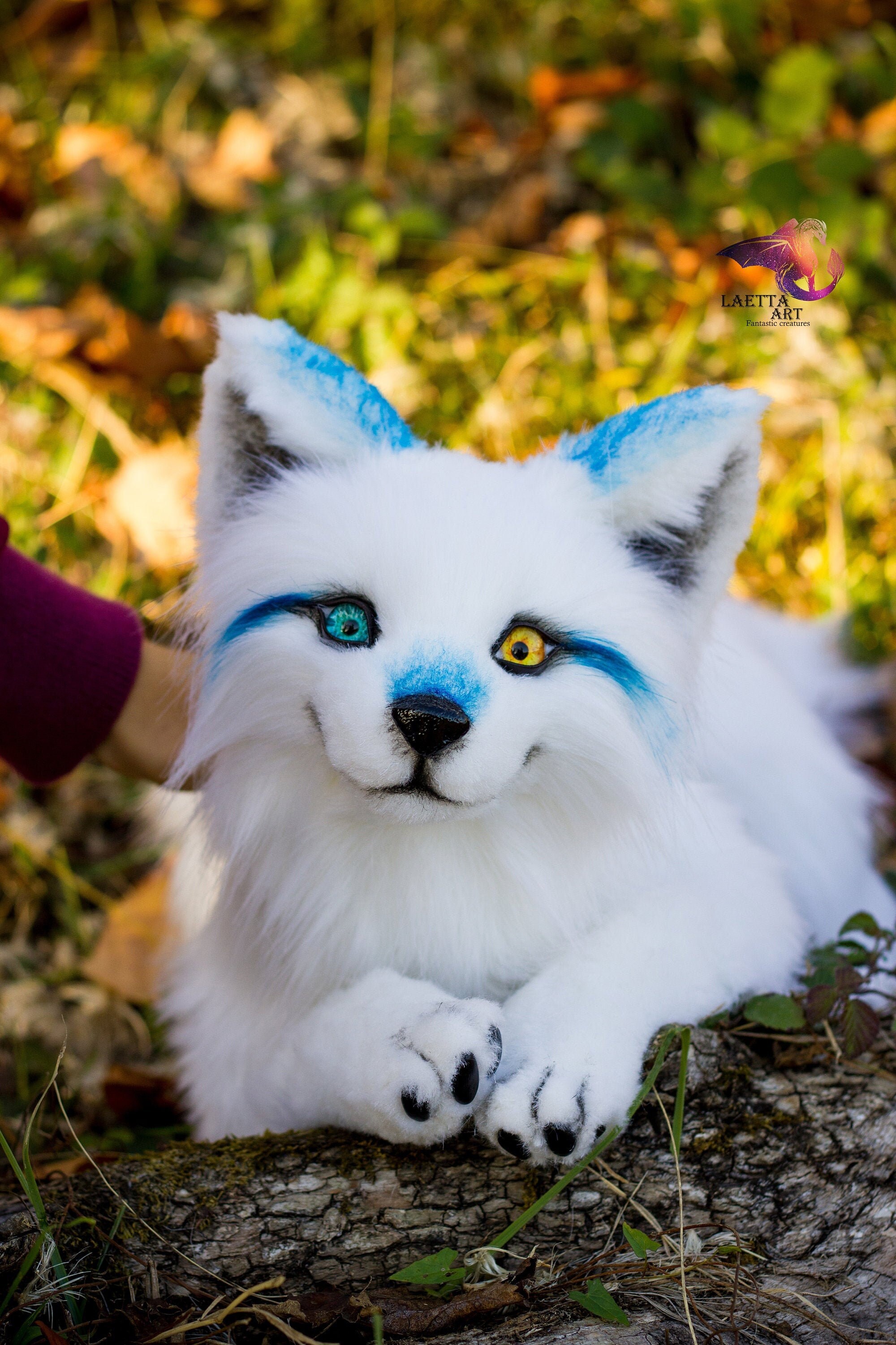 Wolf plush art doll animal realistic creature ooak poseable Etsy