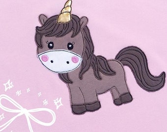 Embroidery file embroidery motif unicorn horse 13x18 - 5x7 inches
