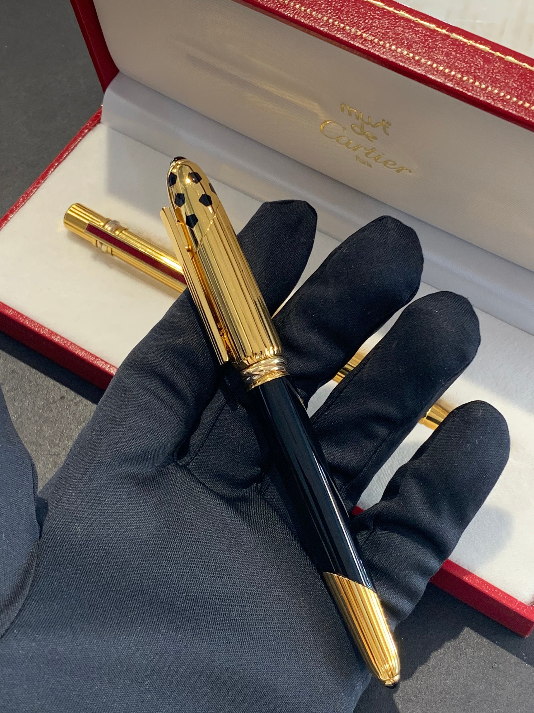 Wacht even Politie Doe mijn best Cartier Panthere gouden vulpen - Etsy België