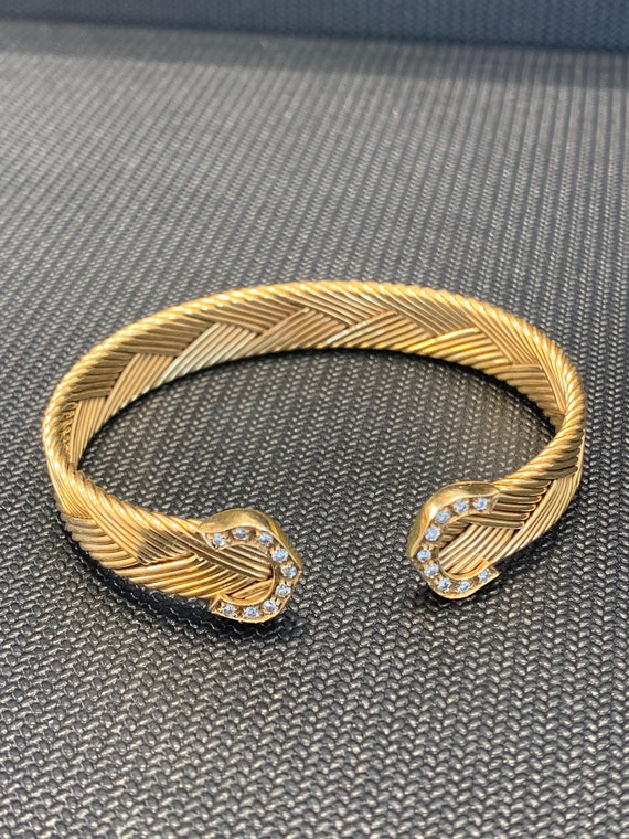 Vintage cartier Diamond Cuff Bangle 
