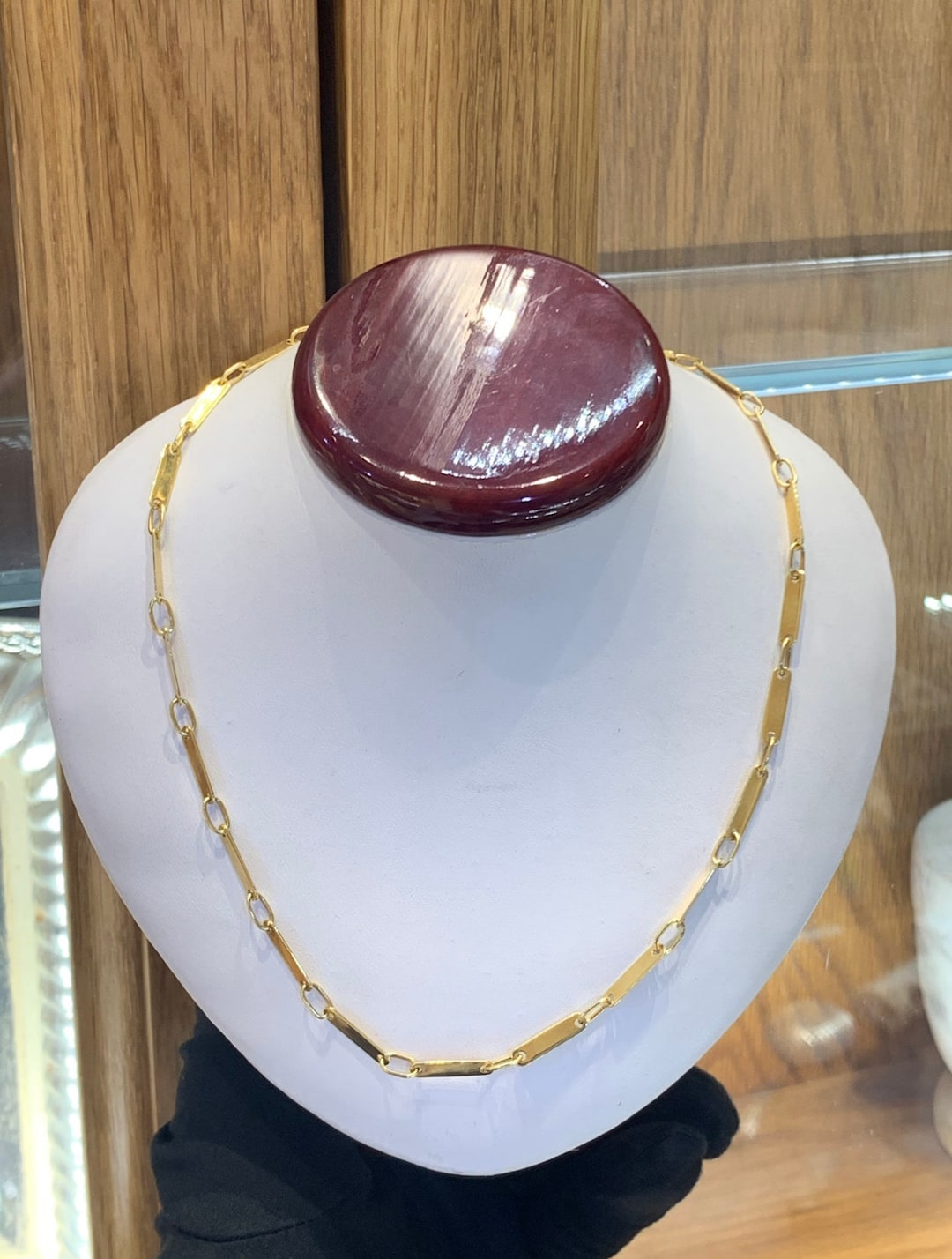 Tiffany & Co. Style 18k Gold Paperclip Necklace Etsy