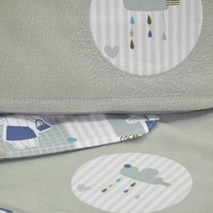 Baby blanket lilla barn green Set 3 pieces . sewn fleece image 3