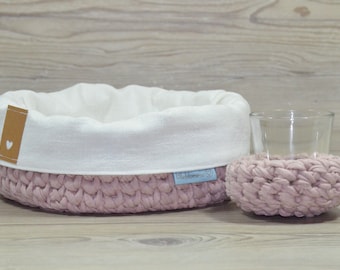 Bread basket SET *linne frukost* | crocheted | 2pcs.