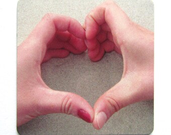 Magnet heart made of hands