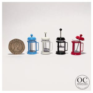 1:12 Puppenhaus Cafatiere French Press Kaffeemaschine - Miniatur Puppenhaus Möbel