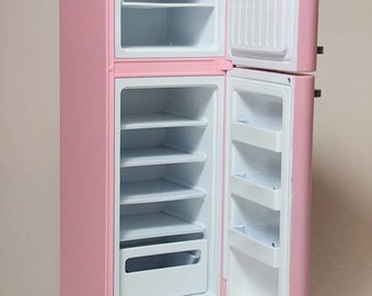 1:12 Scale - Dollhouse - Classic Styled - Retro Smeg Refrigerator