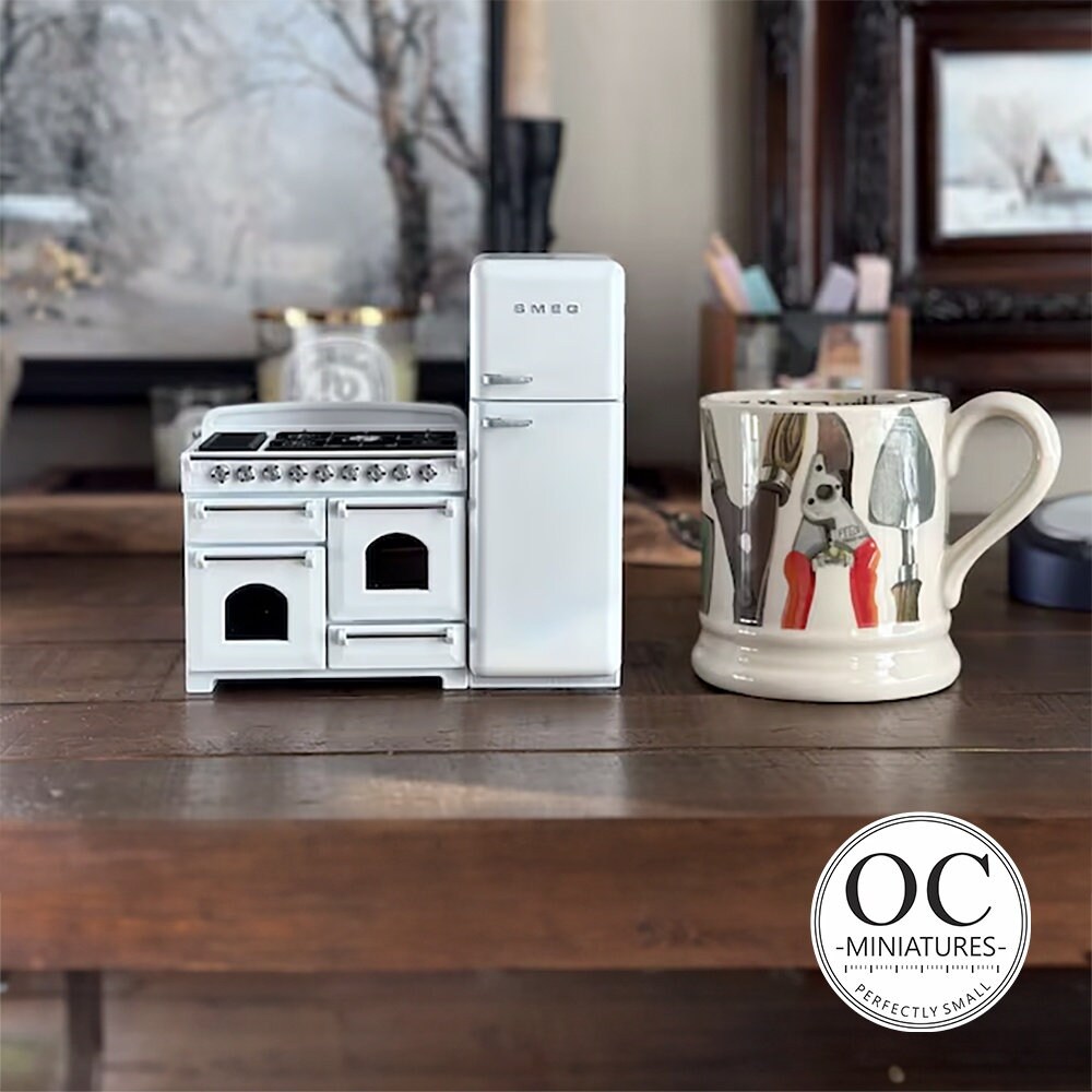 1:12 スケール ドールハウス クラシックスタイル ミニチュアキッチン用レトロ Smeg 冷蔵庫 - Etsy 日本