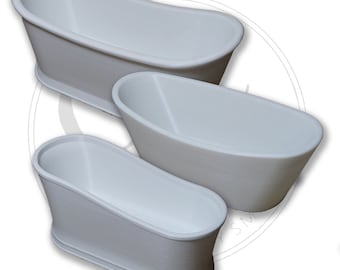 Modern 1:12 Dollhouse Bathtub- Bathroom Miniature Bath Furniture - Dolls House