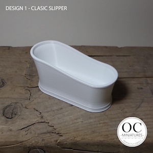 Dollhouse Bath Tub - 3d Print STL Model - Vintage Slipper Bath