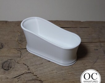 Dollhouse Bath Tub - 3d Print STL Model - Vintage Slipper Bath - Dolls House