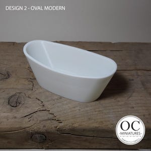 Dollhouse Bath Tub - 3d Print STL Model - Modern Contemporary Design
