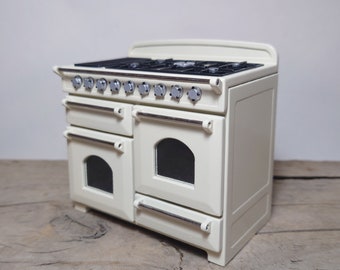 1:12 Scale Dollhouse Miniature Vintage Double Oven Stove Cooker -  for Miniature Kitchen - Dolls House
