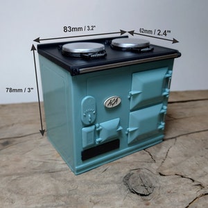 1:12 Scale Dollhouse Miniature Aga Rangemaster oil fired stove traditional oven.