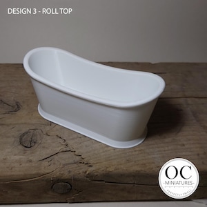 Dollhouse Bath Tub - 3d Print STL Model - Classic Rolltop Bath