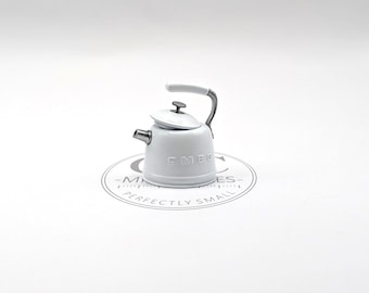 1:12 Scale Retro Smeg Style Whistling Kettle Miniature
