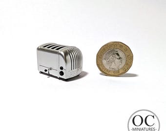 Dualit Toaster - Four Slice  - 1:12 Classic Design - Dollhouse Miniature Kitchen - Dolls House