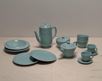 Dollhouse Miniature Tea Set - 1940s Design 1:12