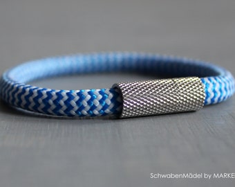 Armband | TAU | vegan | maritim | blau+w | 4mm