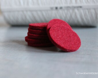 Felt circles made of wool felt Ø 34 mm