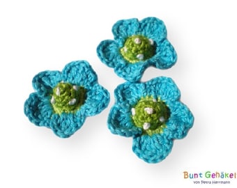 Virkad blomma, blomma, virkad applikation, lapp, virkade blommor, virkade blommor