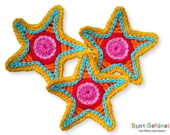 Crochet Star Crochet Application Patch Crochet Star