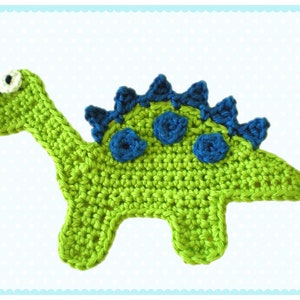 Dinosaur Dino crochet application, crocheted dinosaur, appliqué, patch, crochet picture, crochet dinosaur, crochet dinosaur image 4