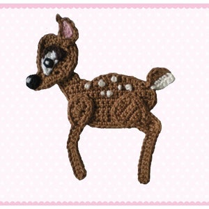 Fawn deer Bambi crochet applique patch image 4