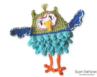 Owl crochet applique applique patch