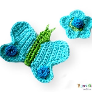 butterfly, crochet application, patch, appliqué, crochet pattern, crocheted appliqué, crocheted butterfly, crochet flower image 1