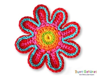 Flower - Crochet Applique Applique Patch