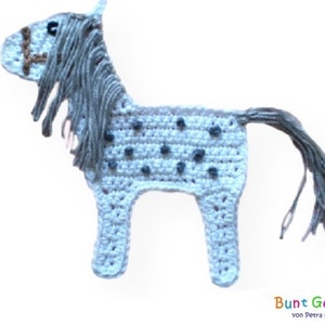 Horse, crochet applique, patch, pony, applique, animal applique, horse applique, girl applique image 1