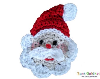 Santa Claus Crochet Application Patch Christmas Santa Claus Crochet Crochet Application
