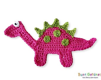 Dinosaur Dino Crochet Application, Crocheted Dino, Applique, Patch, Crochet Picture, Crochet Dino