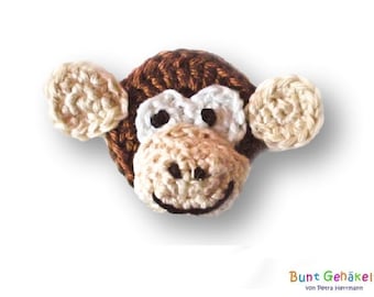 Monkey, Crochet Application, Crochet Monkey, Appliqué, Patch, Crochet Picture, Crochet Monkey