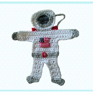 Astronaut crochet applique patch applique space travel crocheted astronaut crocheted image 3